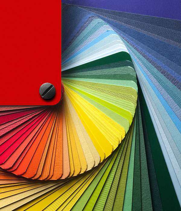 Powder coating colour fan deck featuring custom colours, textures, and finish options for diverse customer projects.