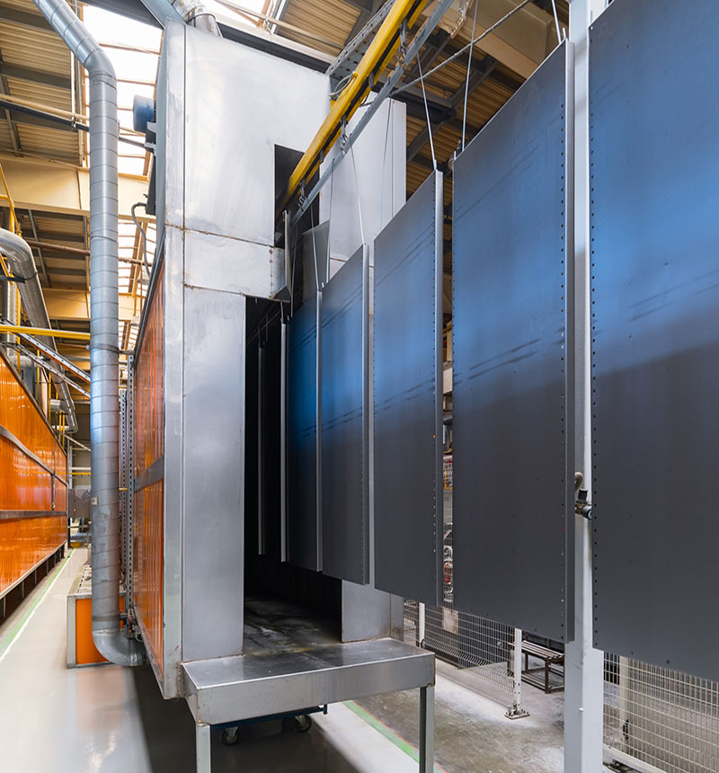 Industrial storage tank featuring custom powder coating colours with durable finish and gloss options for demanding environments.