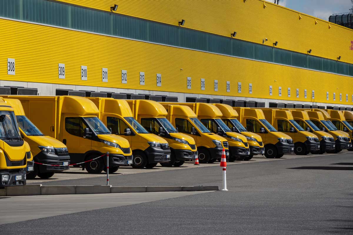 UV-resistant polyurethane coatings on commercial delivery vehicles