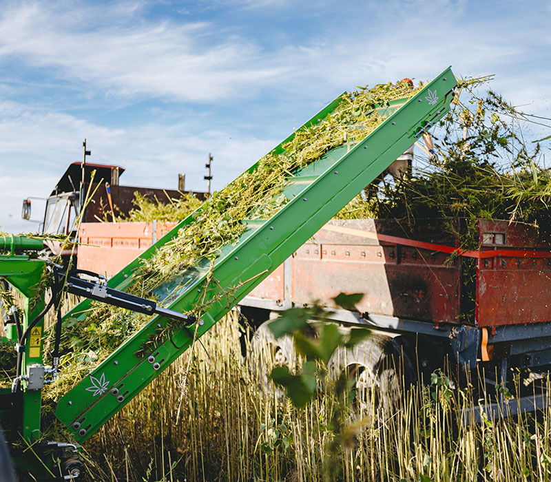 Agricultural equipment finished in a custom powder coating colour designed for durability and long-term outdoor performance.