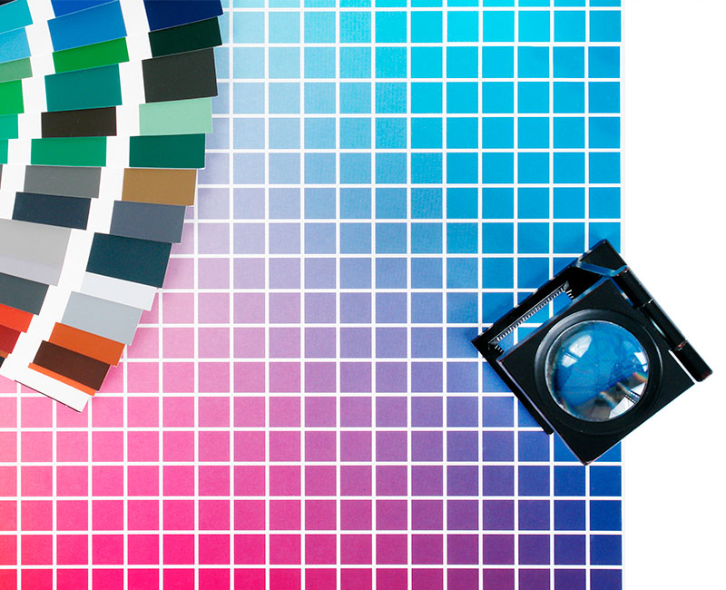 RAL colour chart and matching tools used to verify colour accuracy and create custom powder coating specifications.