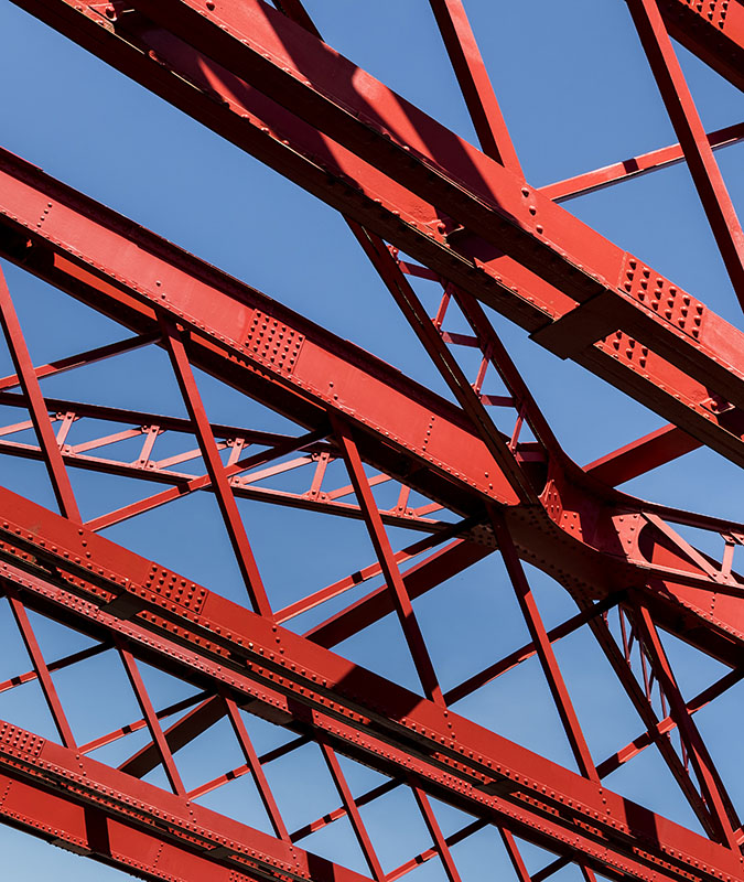Structural steel finished with a durable RAL powder coating colour for construction, infrastructure, and industrial applications.