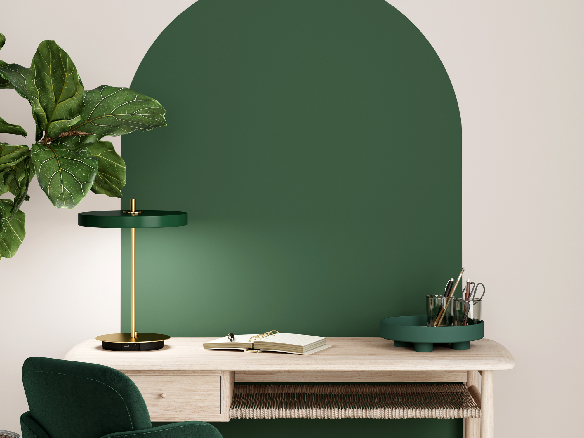 Rooms that grow - green striped wall