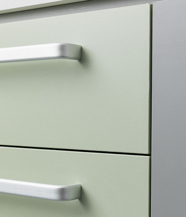 Powder-coated office storage cabinet featuring a durable low-maintenance finish designed for long-term use.