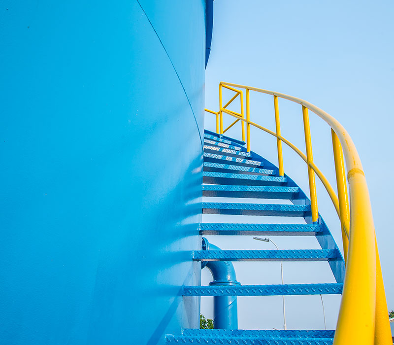 Powder-coated industrial components finished in a custom colour to meet project-specific performance and appearance requirements.