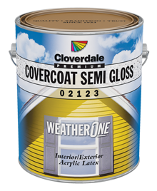 <p>WeatherOne<sup>&reg;</sup>&nbsp;CoverCoat 100% Acrylic Exterior Finish, Semi-Gloss (GL5)</p>
