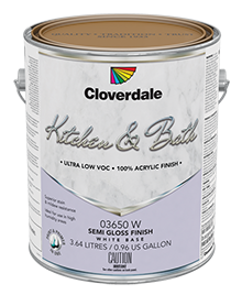<p>Kitchen &amp; Bath 100% Acrylic Latex Finish, Semi-Gloss (GL5)</p>