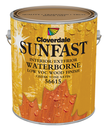 <p>Sunfast<sup>&reg;</sup>&nbsp;Exterior Waterborne Wood Finish Cedar Tone, Satin (GL2)</p>